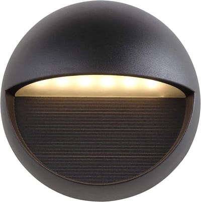 Buitenlamp Metaal Glas - Moderne Wandlamp - Veranda Verlichting - Geïntegreerde LED - 635 cm Breed - Zwart