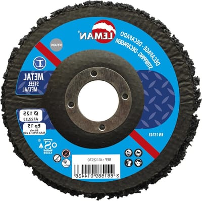 platte bijtschijf nylon - schijf nylon - oppervlakken reinigen - superslijpend constructie - 125 mm - blauw