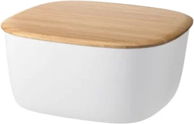 Rigtig Box-It broodtrommel 23x23cm H11cm wit