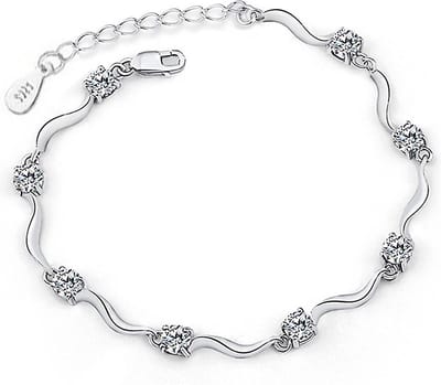 Montebello Armband Apluda - Verzilverd - Zirkonia - 17+3cm