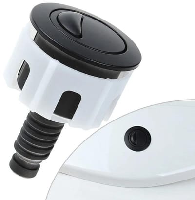 WC-drukknop - Spoelknop Toilet - Water Besparen - Dubbele Drainagefunctie - 49 x 75 cm - Zwart