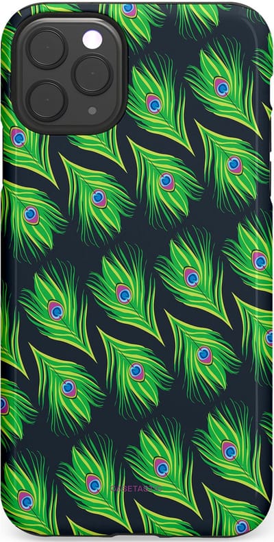 Casetastic Hoesje Geschikt voor Apple iPhone 11 Pro Max - Stijlvolle Beschermende Duo-layer Case - Veren van verleiding