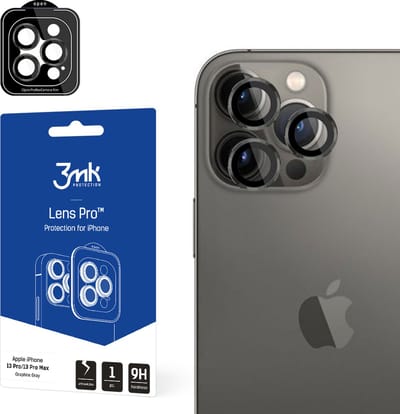 3mk lens bescherming voor iPhone 13 pro / 13 pro max grafietgrijs