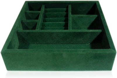Houten Sieradenkist - Opbergdoos Decoratief - Sieraden Opbergen - Handgemaakt Mozaïek - 21 x 21 x 5 cm - Multicolor