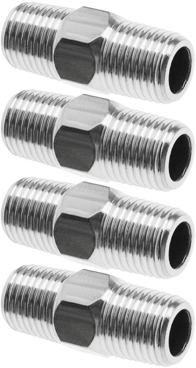 Dailygoody - 4 stuks 1/4 naar 1/4 Pijp Fitting - Roestvrij staal