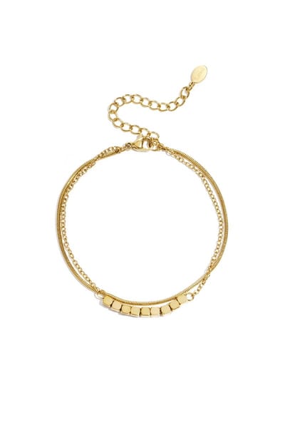 Armband elegant stainless steel - zilveren kleur