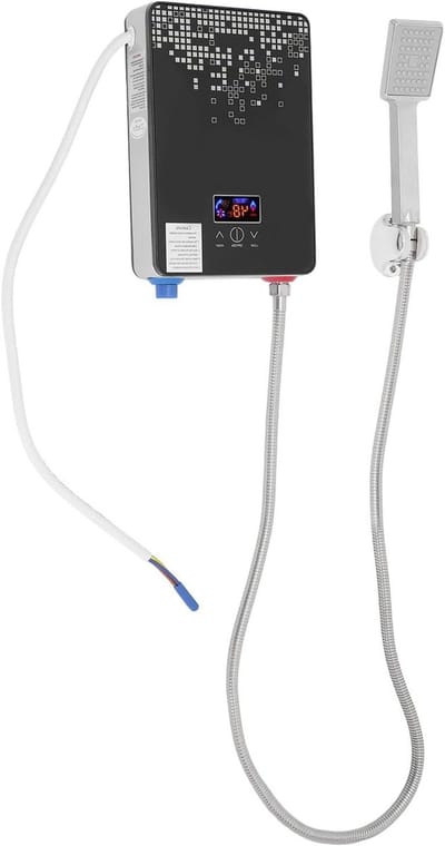Elektrische Doorstroomboiler - Tankloze Waterverwarmer - Direct Warm Water - Geheugenfunctie Instellingen - 6500 Watt - Zwart