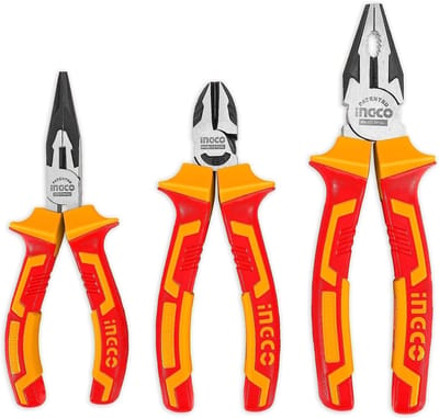 Dailygoods - 3-delige Geïsoleerde Tang Set - Veilig en Duurzaam voor Elektriciens