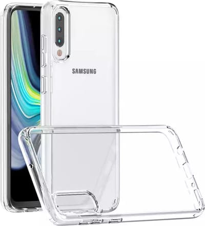 Silicone back cover Geschikt voor Samsung Galaxy A70/Transparant hoesje + gratis screenprotector