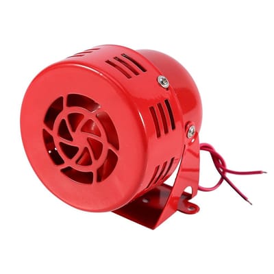 Allecto - Motorsirene - 12V Elektroauto - Authentiek geluid - Rood - Alarm Sirene - Voor auto - Compact formaat