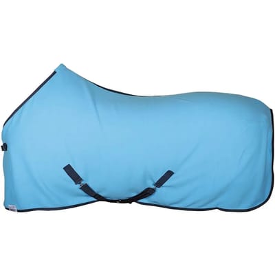 Trendy fleecedeken turquoise paardendeken - maat 175