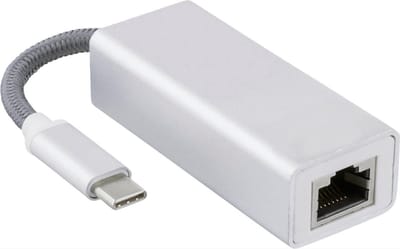 *** 2 Stuks Verbind moeiteloos met Ethernet - USB-C naar LAN Adapter USB-C naar Fast Ethernet LAN adapter - wit - van Heble® ***
