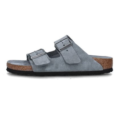 Zachte leren suède sandalen met flexibele zool Birkenstock Arizona