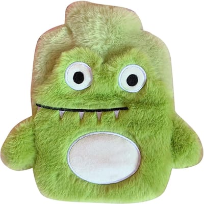 Cartoon Dier Warmwaterzak Lekdicht Explosiebestendig Draagbare Warmwaterfles met Zachte Hoes groen
