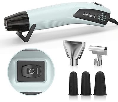 Mini Dubbele Temperatuur Heteluchtpistool voor Doe-Het-Zelf Projecten – 350W met 3 Spuitmonden