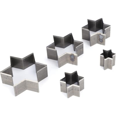 5 Stuks Lederen Ponsmatrijs Set Snijder Holle Ster Snijmal Ambacht Handgemaakt DIY Gereedschap
