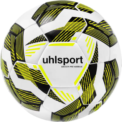 Uhlsport Soccer Pro Synergy (Sz. 5) Trainingsbal - Fluogeel / Zwart / Wit | Maat: 5