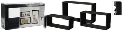 H&S - Collection - 3-delige - Wandschapset - hout - zwart