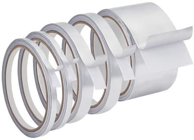 Dailygoods - BENECREAT Aluminium tape, 50 m, hittebestendige reparatietape 6/12/50 mm voor het afdichten en repareren van warme en koude HVAC-installaties, leidingen, buisisolatie