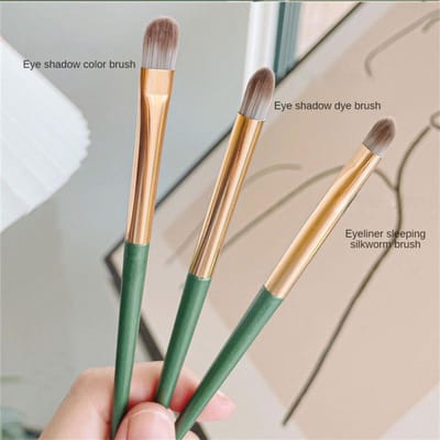 Pinceaux de Maquillage Pinceau Fard à Paupières Portable Ensemble de Pinceaux Fard à Paupières Outil de Beauté Pinceau Fard à Paupières Outil de Maquillage Pinceau à Poils Doux vert
