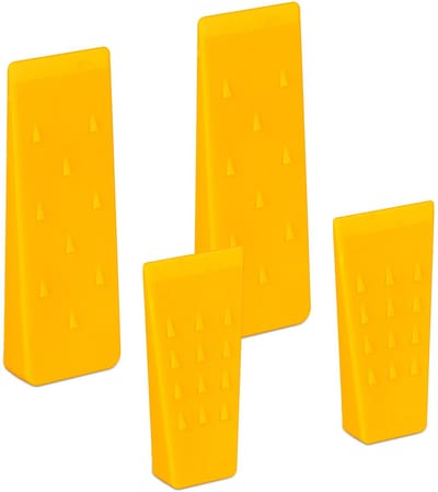 Doodadeals® – Houtklover – Kloofwig – Houtsplijter – Set van 4 – 2 Groottes – Kunststof – Wiggen voor Bomen Vellen