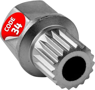 SW-Stahl 02381L-5 Wielslotadapter 34 | Geschikt voor BMW | Gereedschap voor het verwijderen van wielsloten | Wielslotverwijderaar | Wielslottrekker | Wielslotsleutel
