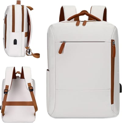 Dames Rugzak - Laptoptas Casual - Dagelijks Gebruik - Versterkte Naaitechnieken - 43 x 32 x 14 cm - Wit