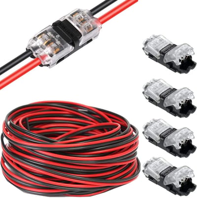Verlengstuk 20 Meter 2-polige Kabel voor LED Strips en Verlichting 12V 24V