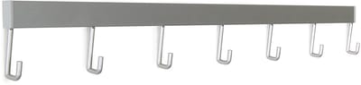 STAS Wandrek / Kapstok – 60cm - Aluminium - universeel ophangrek en kapstok voor jas, tas en accessoires
