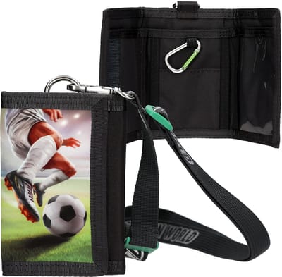Depesche - Action World portemonnee met lanyard - voetbal