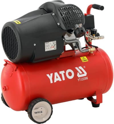 YATO Compressor 50L Twin Cylinder (412 Liter per Minuut Bruto)