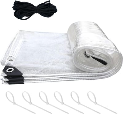 Pluimvee Beschermhoes - Dierenverblijf Wrap - Weer Beschermen - Transparant PVC Materiaal - 12 x 2 m