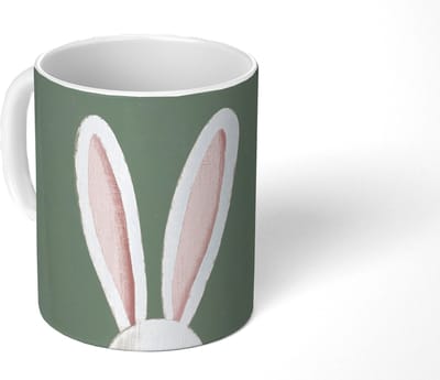 Mok - Koffiemok - Hazen - Oren - Roze - Mokken - 350 ML - Beker - Koffiemokken - Theemok