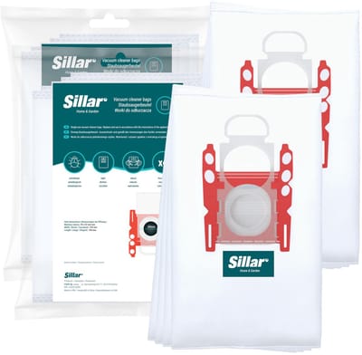 Sillar Stofzuigerzakken synthetisch - anti-allergeen - 4 filterlagen - vervanging voor BBZ41FGALL/ 17000940 /17003048 - geschikt voor stofzuigers Bosch GL20 GL30 GL45 Serie 2 4 6 8 Compaxx, Siemens - 8 stuks