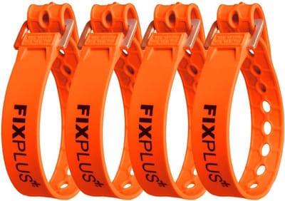 Sjorbanden Set - Bevestigingsbanden Bundelen - Lading Zekeren - Eenhandig Verstelbaar - 35cm Lengte - Oranje