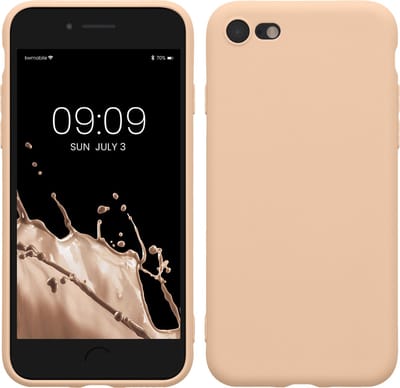 kwmobile telefoonhoesje geschikt voor Apple iPhone SE (2022) / SE (2020) / 8 / 7 - Hoesje voor smartphone - Precisie camera uitsnede - In pastelkleurige perzik