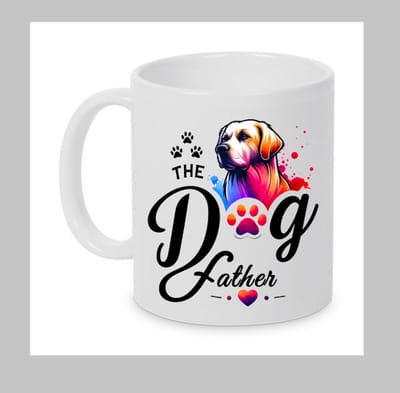 Bedrukte mok the dog father, honden mok, honden beker, mok met tekst, cadeau, vaderdag, XLX®