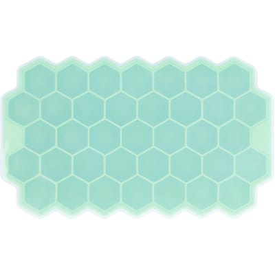 37?IJsblokjesvorm met Wafelpatroon en Siliconen Deksel Voedselkwaliteit IJsblokjesvorm voor Bar ThuisGroen groen