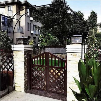Grote Tuinboog - Tuinprieel Boog - Planten Ondersteunen - Extra Breed Ontwerp - 350 cm Breed - Wit