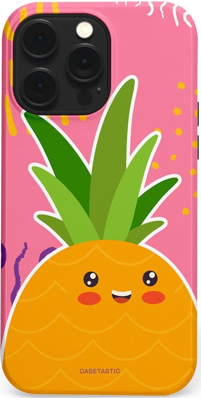 Casetastic Hoesje Geschikt voor Apple iPhone 14 Pro Max Magsafe - Stijlvolle Beschermende Duo-layer Case - Zoete Ananasdroom