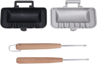 Dubbele Sandwich Maker - Panini Grill - Ontbijt Maken - Dubbelzijdig Roosteren - 30 x 14 cm - Zilver