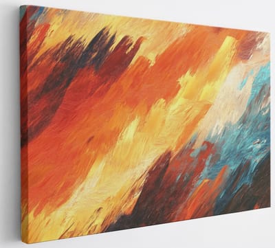 Saammp Canvas Schilderij - Groffe strepen - Abstract kunstwerk - 30x20 - Foto op canvas - Wanddecoratie - Muurdecoratie Woonkamer - Slaapkamer decoratie - Canvas Print