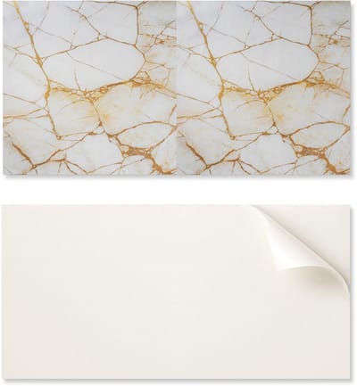 Zelfklevende vinylvloer met afbeelding voor de keuken, 100x50 cm, elegant marmerpatroon.