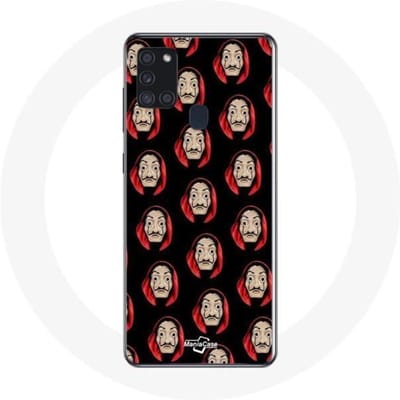 Coque - La Casa De Papel - Samsung Galaxy A21S - Noir - Souple - Masques visages