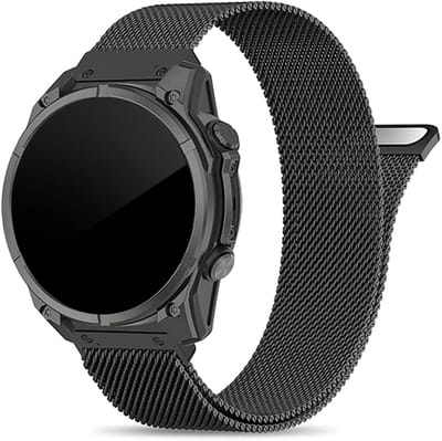Strap-it Premium milanese band geschikt voor Garmin Fenix 9 (Pro) 51mm / Fenix 8 (Pro) 51mm / Garmin Fenix 7x (Pro - Sapphire Solar) / Fenix 6x (Pro - Sapphire) / Fenix 5x (Plus) / Fenix 3 / Epix Pro (Gen 2 - 51mm) / Enduro 1-2-3 - Zwart