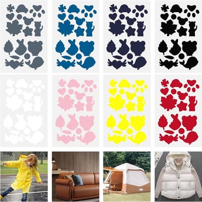 Herstelset voor Donsjassen met 16 Zelfklevende Patches - Wasbare Nylon Patches voor Jassen, Tenten en Luifels