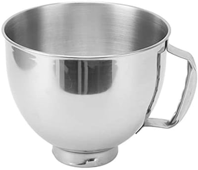 Dailygoods- Mengkom Roestvrij Staal - Handvat - Vaatwasmachinebestendig - Compatibel met 4.5QT/5QT Mixers - Hygiënisch - Robuuste Constructie - Keukenkom