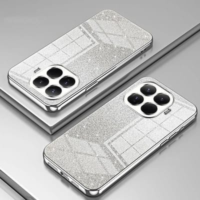 Hoesje geschikt voor Xiaomi 15T Pro - Phonesta Crystal Sparkle Glitter Silicone Back Cover - Zilver