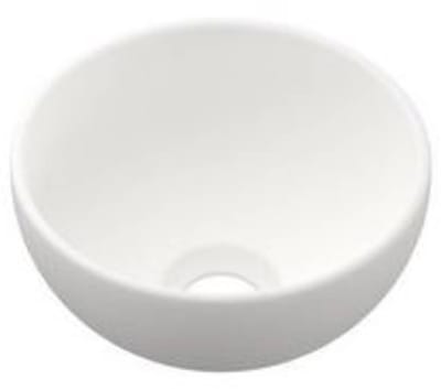 Saqu Leda ronde waskom compact Ø24x12cm keramiek mat wit
