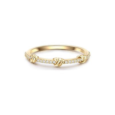 Gems München Dames Dames ring 925 sterling zilver Zirkonia 48 Geelgoud 32019740